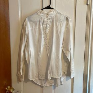 J. Crew Poplin Banded Collar Popover